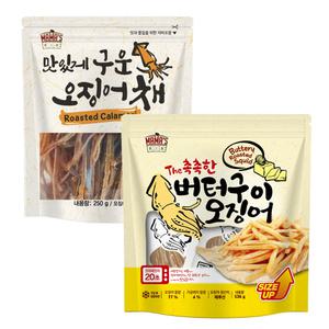 마마스초이스 구운오징어채 250g+버터오징어 536g
