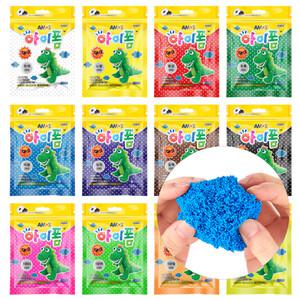 아모스 아이폼 50g 12색세트 KC인증 학습 교재 촉감 점토 폼클레이 칼라폼 어린이 유아 놀이 소근육 발달