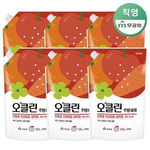 무궁화 오클린 친환경 주방세제 리필 1L x 6개
