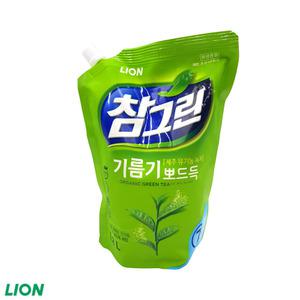 참그린 기름기뽀드득 주방세제 1.2L 리필 1EA 설거지용품 고농축 주방세정제 다용도세제 과일세척제
