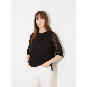 갤러리아 크로셰 자수 티셔츠 VOCAL3M3321
