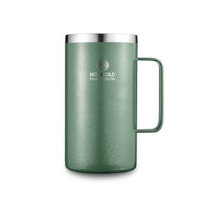 [리벤스]스텐 보온보냉 손잡이 머그컵 670ml(그린)