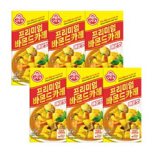[오뚜기] 프리미엄 바몬드카레 고형 매운맛 200g 6개