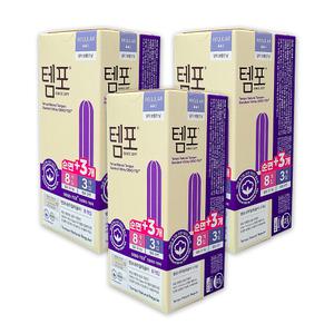 동아제약 템포 기획세트 유기농 순면 생리대 레귤러8P+슈퍼3P 3세트