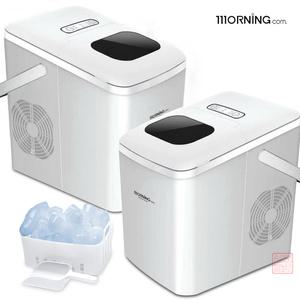 모닝컴 1.8L 대용량 급속 얼음 제빙기 DW-IM1256KP 빙과기 소형 얼음 냉장고 캠핑 야외 사무실 식당 등