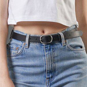 [KOLEAT]안나 스퀘어링 이태리 천연 소가죽 벨트 [블랙]