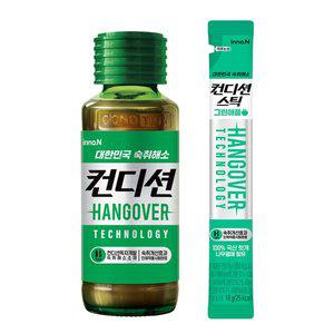 컨디션 헛개 100ml x 10병 + 숙취개선스틱) 그린애플맛 18g x 2개
