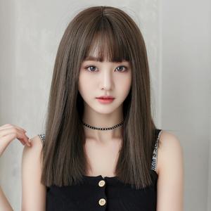 키라비 가발 여성 통가발 단발 머리 중단발 45cm H6139