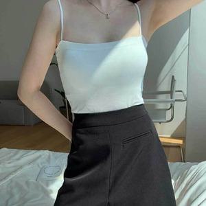 쫙쫙늘어나는 캡내장 데일리 끈나시 크롭 베이직 민소매 캐미솔 이너웨어 노와이어