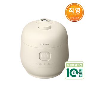 쿠첸 브레인 미니 풀스테인리스 듀얼프레셔 3인용 IH전기압력밥솥 크림옐로우 CRT-TWS0310CY
