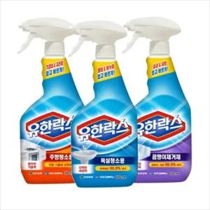 (곰팡이제거용) 유한락스 청소용 세제 600ml/배수구/세정제/락스/욕실/화장실/청소/주방/다용도/씽크대/주