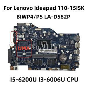 레노버 Ideapad 노트북 마더보드용 BIWP4 P5 LA-D562P, I5-6200U I3-6006U CPU 포함, 4GB RAM UMA DDR4 100