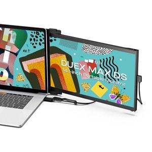 새로운 모바일 픽셀 DUEX MAX DS 14.1인치 FHD 휴대용 모니터, USB C /HDMI 플러그 앤 플레이 1080P 노트북 모니터 익스텐더, 14인치 노트북용 화면, MAC /WINDOWS /ANDROID /SWITCH와 호환 가능