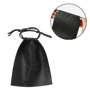 선물 포장 블랙 양끈 부직포 파우치 30p 끈주머니 두줄 스트링 25*15cm