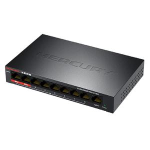 CCTV 카메라 미니 데스크탑 이더넷 네트워크 스위치 플러그 앤 플레이 9 포트 8 PoE 65W 100Mbps 데이터