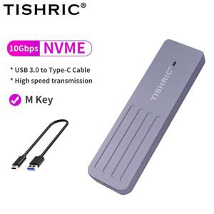 TISHRIC 외장형 하드 드라이브 NVME 인클로저 하드디스크 USB C 1.8 외부 케이스 M2 2230 SSD 게임용 PC 노