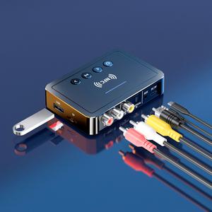 NFC USB 블루투스 5.0 송신기 리시버 LED 디지털 디스플레이 포함 3 in 1 어댑터