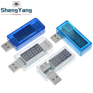 호환 TZT 디지털 USB 모바일 전원 충전 전류 전압 테스터 계량기 미니 충전기 의사 전압계 전류계 투명 회