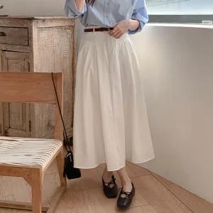 [코코블랑] 멀롯 플레어 밴딩스커트(벨트set)