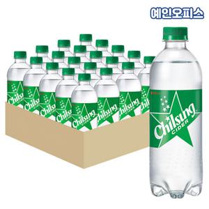 [롯데칠성] 칠성사이다 500ml X 20펫 탄산음료 칠성 사이다 PET 페트병 음료수 사무실 탕비실 롯데사이다 