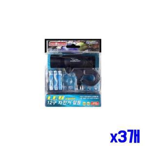 [MEN0O2R7_53D1]전조등 겸용 자전거 앞등 라이트 12구 x3개