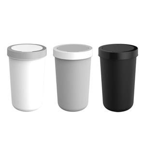 터치 스타일 모던 원형 휴지통 20L/원터치쓰레기통 종량봉투쓰레기통 플라스틱휴지통 위생쓰레기통