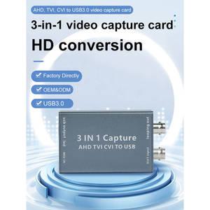 캡쳐보드 3-in-1 비디오 캡처 카드 AHD - USB TVI CVI 30 출력 1080 60fps 콘센트 앤 플레이