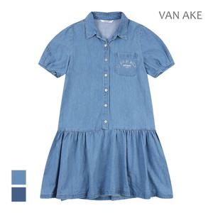 [반에이크] 루즈핏 카라 데님원피스_VB35DOU208Z