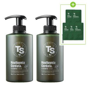 TS 어성초 샴푸 500g 2개 + TS샴푸 6g 5개 탈모완화 티에스샴푸