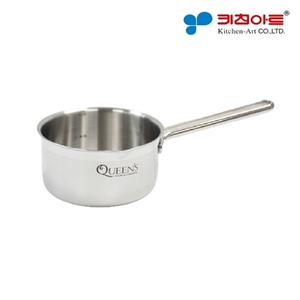 키친아트 퀸즈 통3중 스텐레스 IH 인덕션가능 이유식 편수냄비 14cm
