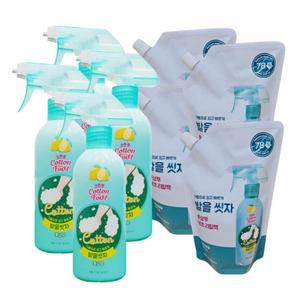 온더바디 발을씻자 풋샴푸 레몬향 본품 385ml 4개+ 레몬향 리필 500ml 4개