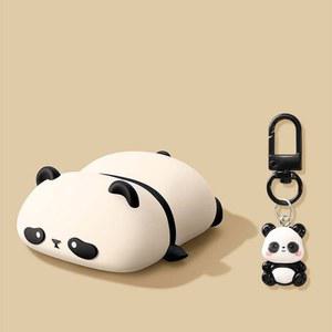 AirPods 4 용 귀여운 거짓말 팬더 헤드폰 케이스 Airpod Pro 1 2 3 Bluetooth 이어 버드 충전 박스 보호 이어폰 커버