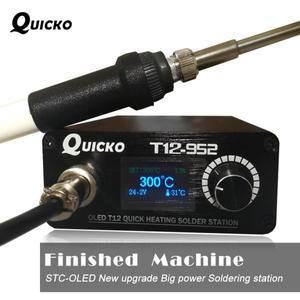 빠른 가열 T12 납땜 스테이션 전자 용접 다리미 2020 새 버전 STC OLED 디지털 인두 T12-952 QUICKO