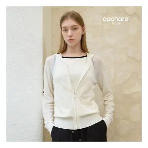 까사렐 [론칭가 79,900원] 25SS 시스루 블록 후드 집업 3종 135456
