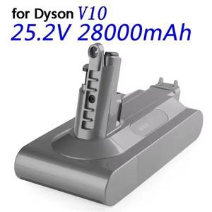 다이슨 V10 절대 코드 프리  휴대용 청소기 배터리 용 새 25.2V 28000mAh 교체