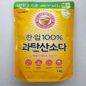 한입 100% 과탄산소다 1KG 강한세척 우수한세척력 산소계표백제 세탁조청소제 세탁조세제