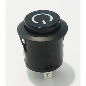 28MM 푸시 전원 평면 원형 빨간색 LED 조명 고정 자동 버튼 스위치 220V 16A