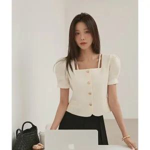 [다바걸][D&B made] 워브퍼프스트랩자켓
