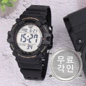 무료각인 카시오 AE-1500WHX-1A 군인 전자 아웃도어 롱밴드 남자 우레탄 시계 c