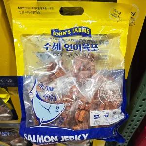 존스팜스 애견용 연어 져키 100G X 8봉 코스트코 800G 강아지 수제 건조 간식 애견