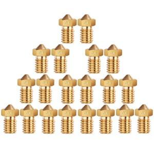1.75mm 필라멘트 E3D V5 V6 프린터 용 20PCS 노즐 M6 황동 압출기 프린트 헤드