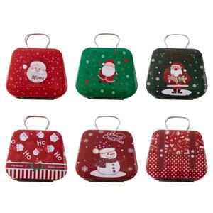 SZWA 5pcs 크리스마스 응원 사탕 홀더 다채로운 계절 패턴으로 스낵 케이스