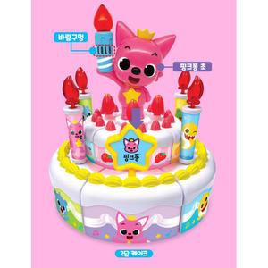 핑크퐁 노래하는 장난감 촛불 생일 케이크 여아선물