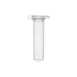 EISCO 500개 마이크로원심분리 튜브 팩, 2mL 용량, 눈금, 누출 방지, 폴리프로필렌