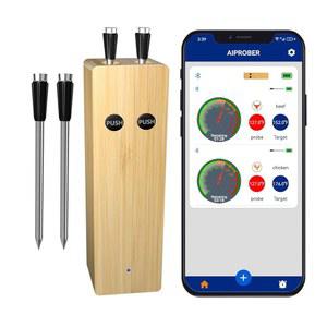 새로운 500FT 스마트 무선 육류 온도계 APP 제어 그릴 및 흡연용 블루투스 디지털 조리 온도계 /BBQ /오븐 /스모커 /에어프라이어 /스토브(2*프로브)