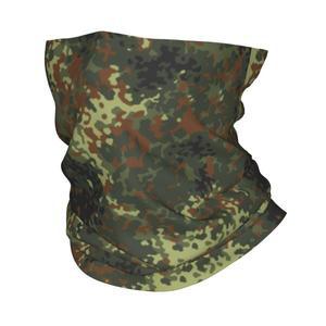 Custom Flecktarn Camo Bandana Winter Neck Wrap Face Scarf for Ski Military Army