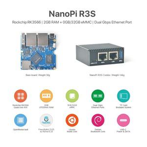 오픈  파이 나노 R3S LTS 2GB LPDDR4X RAM 0GB 32GB eMMC RK3566 쿼드 Cortex-A55 듀오블 GMB LAN 록칩 U-