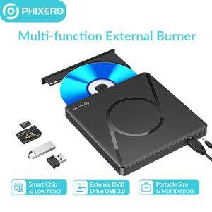 Phi- 외장 블루레이 버너 드라이브 usb 3.0 DVD 3D 슬림 광학 라이터 리더기 CD/DVD 창문용
