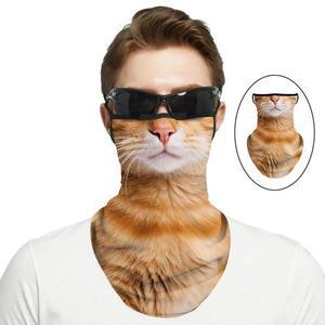 남여공용공용 다기능 바이크 오토바이 얼굴 마스크 3D 고양이 개 프린팅 목 각반 바라클라바 반다나 사이클