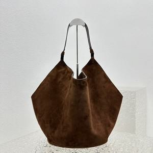 EVACANDIS 여성용 토트 지갑 하이 퀄리티 누벅 스웨이드 소가죽 세련된 레이디 디자이너 버킷 백 유럽